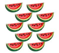 MOBUTOFU 10 Pcs Watermelon Pin Badge Set Cartoon Fruit Brooches Lightweight Lapel Collar Pins for Women Vintage Shawl Accessories Jewelry