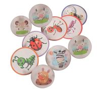 MOBUTOFU 10 Sheets of Assorted Colour Cartoon Animal Potty Stickers for Toilet Training, Reusable PVC Adhesive Stickers with Colour Changing Feature, for Boys and Girls and Toddlers