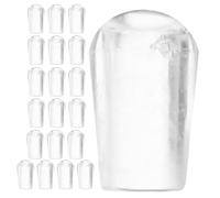 MOBUTOFU 100pcs Clear PVC Clothes Hanger Protective Sleeves Inner Diameter Hook End Caps for Wire and Iron Hangers Plastic Covers for Laundry Closets to Prevent Damage