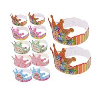 MOBUTOFU 100Pcs Paper Crowns Party Hats Birthday Decorations for Boys Cartoon Style Birthday Hat for Celebration and Photo Fun