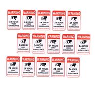 MOBUTOFU 100pcs Security Warning Video Sign Stickers No Trespasser Monitor Warning Adhesive Labels for Surveillance and Safety Compliance