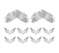 MOBUTOFU 10pcs Acrylic L-Shaped Corner Brackets for Shelves and Jewelry Boxes with Sturdy Construction and Easy Installation, Right-Angle Thickened Braces for Display Tables and Cabinets
