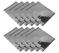 MOBUTOFU 10pcs Black Pet Stamp Holder Pages for Stamp Collecting Albums Single Row Loose-leaf Design with 1 Slot and Storage