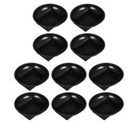 MOBUTOFU 10pcs Black Plastic round Flower Pots with Optimized Drainage for Cemetery Flowers and Garden Use, Easy Relocation Floral Arrangement Supplies Bowl for Graves and Outdoor Planting