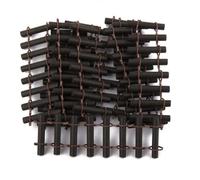 MOBUTOFU 10pcs Coffee Resin Miniature Decorative Picket Fence Set Realistic Shape, for Moss Terrarium and Small Decorative Gardening, Works Well in Container Mini Gardens