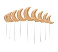 MOBUTOFU 10pcs Foam Moon Cake Ornament Moon Star Cake Topper Moon Decoration for Cake Ball Cake Topper Balloon Cake Decorations Centerpieces Sticks Birthday Cake Cake Decorations