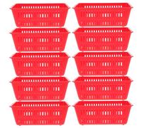 MOBUTOFU 10pcs Games Storage Basket Plastic Containers 6.30x4.33x2.20 Inch Convenient Carrying for Coin and Small Items at Shops and Play Centers