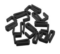 MOBUTOFU 10Pcs Plastic Wire Shelving Hooks Small Black J-Shaped 2Mm Hooks for Hanging Towels Clothes in Bathroom and Kitchen