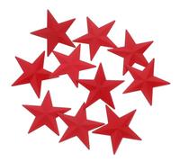 MOBUTOFU 10pcs Red Aluminum Five-pointed Star Lapel Badges Hat Pins Brooches for Women Teens Clothing Accessories