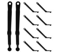 MOBUTOFU 10pcs Steel Page Clip Holder with Torsion Spring for Bookstands | Black Steel, One-handed Operation and Stable Holding, Libraries or Performance Use, Notebooks