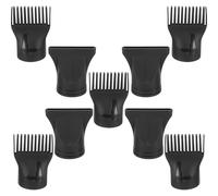 MOBUTOFU 10pcs Universal Hair Dryer Nozzles and Combs Set for Barber Shop and Home Use, Nylon Material with Professional Design, Eliminating Curling and Not Easy to Deform, Black Colour