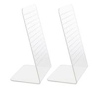 MOBUTOFU 120-Hole Acrylic Jewelry Display Rack Earring Holder Organizer 2pcs for Hoops and Studs Suitable for Personal and Retail Settings