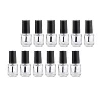 MOBUTOFU 12pcs Glass Empty Nail Polish Bottle 15ml with Leak Proof Lid