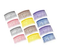 MOBUTOFU 12pcs Hair Styling Side Combs Portable Resin Hairdressing Tool for Women Suitable for Updos and Casual Use