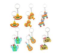 MOBUTOFU 12pcs Party Keychains Cartoon Cactus Hat Design Lightweight Bag Key for Carnival Decorations Party Favors