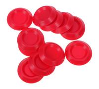 MOBUTOFU 12pcs round Plastic Feeding Bowls for Small Animals and Lizards, Red Insect and Cricket Feeder Dishes Suitable for Reptile Terrarium Enclosures Fresh Food Storage