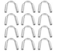 MOBUTOFU 12pcs Sterling Silver U-Shape Wire Guardians for Jewelry Making, Easy Stringing Cord Guard with Lasting Shine, Suitable for Earring Wire and Necklace String, Elegant Finish