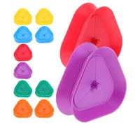 MOBUTOFU 12pcs Triangle Plastic Card Holder Stand for Bridge and Game Night | Stable Tabletop Design, Palm Fitting Curve, Lightweight Portable Rack, for Family Parties and Indoor Outdoor Play