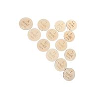 MOBUTOFU 13pcs Wooden Growth Commemorative Card Newborn Cards Monthly for Shower