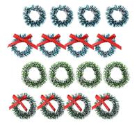 MOBUTOFU 16pcs Christmas Pine Needle Wreath Decoration, Synthetic Material with Easy Installation and Lightweight Design, for Christmas and Decorating Parties