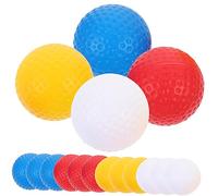 MOBUTOFU 16pcs Colored Golf Balls for Practice Hollow Training Balls for Adults and Teens Fun Indoor and Outdoor Golf Training Bulk Colored Balls