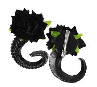 MOBUTOFU 1pair Gothic Sheep Horn Hair Clips Cosplay Accessories for Halloween Party Themed Events Decorative Ornaments Design Unique Women Hair Accessories