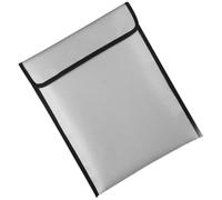 MOBUTOFU 1pc Fireproof Document Bag File Pouch with Smooth Zipper Material for Secure Storage of Important Files and Documents Practical Office and Home Use Silver