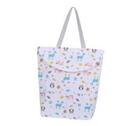 MOBUTOFU 1pc Multifunctional Stroller Organizer Bag for Wet Nappies Food Clothes Capacity Canvas Boy Girl Cart Storage Bag Cute Pattern Easy to Clean Tidy for Parents The Go