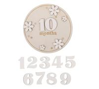 MOBUTOFU 1set Wooden Discs Monthly Signs for Newborn Growth Charming Photo Props for Boys Girls Keepsake for Parents