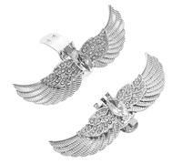 MOBUTOFU 2 Pcs Rhinestone Shoe Clips Removable Angel Wing Buckles for Wedding Party Decoration Versatile Shoe Embellishments Elegant Accessories for High Heels and Formal Events