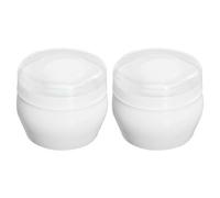MOBUTOFU 2 Sets Baby Plush Puff with Handle, Gentle to Skin Talcum Puff for Infant and Toddler Use, White Fluff Material, Portable after Body Applicator