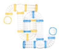 MOBUTOFU 2 Sets of Plastic Hamster Cage Tubes with Different Shapes, Not Easily Crushed DIY External Hamster Cage Tunnels, Suitable for Small Pets Indoor Use