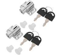 MOBUTOFU 2 Sets Zinc Alloy Sliding Window Lock with Rust Resistant and Easy Installation Features, Modern Minimalist Design for Sliding Glass Door Security and Safety in Home or Office