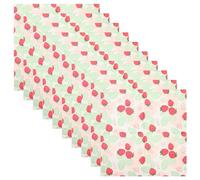 MOBUTOFU 20 Sheets Strawberry Themed Party Napkins Paper Napkins with Printing Design Strong Water Absorption Square Novelty Vivid Eye-catching Style for Home Everyday Entertaining