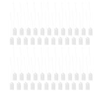 MOBUTOFU 200pcs Silver Jewelry Price Tags with Cotton Thread, Rectangular Paper Price Labels for Clothing and Jewelry Items, Easy to Use and Remove with Smooth Writing Surface, for Display