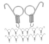 MOBUTOFU 20pcs Cage Spring Hook Latches Metal Spring Hooks for Securely Fixing Dog and Cat Doors for Pet Cages and Breeding Facilities