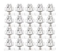 MOBUTOFU 20pcs Door Catch Door Latches Iron Push-to-Open Silver Finish First-Class Protection for Living Room and Bedroom