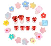 MOBUTOFU 24 Pcs Flower Toe Separators Star Toe Separators Silicone Delicate Unique Design Avoid Accidental Shaking Easy to Store Nail Art for Women