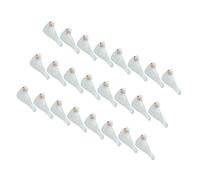 MOBUTOFU 24pcs Artificial Bird Ornaments Lifelike Glitter Powder Simulated Birds for Wedding Decor Photography Props and Home Decoration White