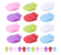 MOBUTOFU 24pcs Silicone Tongue Shaped Wine Markers Cup Identification Drink Charms for Dining Bars and Homes Lightweight Creative Colourful Design Random Color