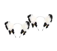 MOBUTOFU 2pcs Animal Hair Hoop Headband Cat Ear Fashion Boys and Girls Cosplay Hair Accessories