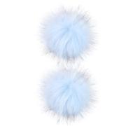 MOBUTOFU 2pcs Artificial Wool Ball Clothing Wool Ball Decoration Fashion Artificial Ornament Comfortable Hand Feeling Female Friends Decorating Hats Or Clothing 8-9cm Elastic Loop