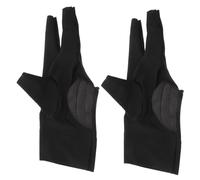 MOBUTOFU 2pcs Breathable Three-finger Billiards Gloves for Men Left Hand Comfortable Elastic Pool Gloves Protective Table Game Supplies for Cue Sports