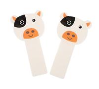MOBUTOFU 2pcs Cartoon Toilet Lid Lifter Handle Adhesive Toilet Seat Lifter for Easy Use Avoid Touching Fun Bathroom Accessories for Home Office Hotel White