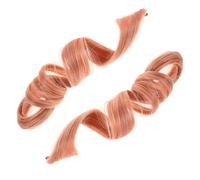 MOBUTOFU 2pcs Clip in Pink Wavy Hair Extensions for Women Long Curly Synthetic Hairpiece for Cosplay and Parties Invisible for Stylish Looks