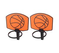 MOBUTOFU 2pcs Clip-on Mini Basketball Hoop for Trash Can with Backboard, Wear-resistant Plastic Basketball Rim Decoration, Doubles as Indoor Office Garbage Bin Activity and Decor