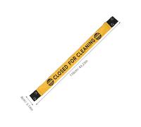 MOBUTOFU 2pcs Closed for Cleaning Magnetic Sign with Magnetic Ends, Yellow Fabric and Plastic Material, Versatile Application for Schools and Hospitals, Cleaning Caution Sign for Door