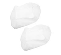 MOBUTOFU 2pcs Cylinder Throw Pillow Case with Zipper, Easy Removal and Installation Cloth Material, Neck Roll Pillow Cover for Sofa and Travel Use, White, 20x6 Inch