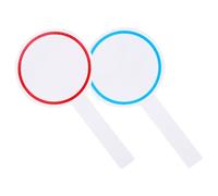 MOBUTOFU 2pcs Dry Erase Paddle Score Board Lightweight Multipurpose Foams Handheld Small Whiteboards for Scoring for Judges in Competitions