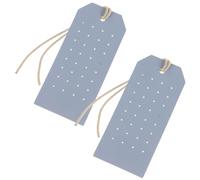 MOBUTOFU 2pcs Earring Display Stand Earring Display Cards Organizer Earring Storage Hanging Pierced Earring Cards Jewellery Hanging Jewelry Cards Holder Earring Cards for Selling Blue Pu